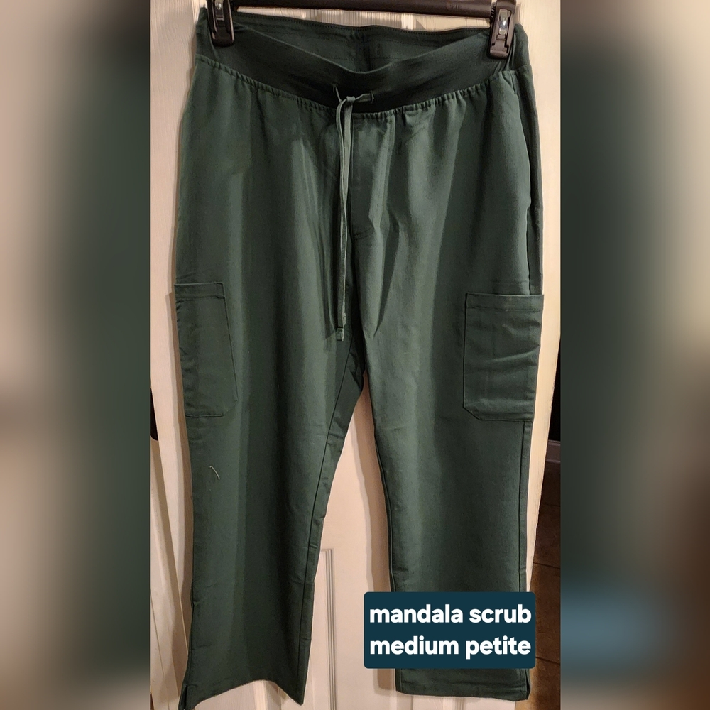 Mandala Scrub Pants - MIDNIGHT Green